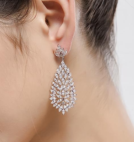 Pendientes Colgantes Con Cristales De Swarovski Chapados En