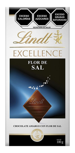 Barra De Chocolate Amargo Con Sal Excellence Lindt 100gr