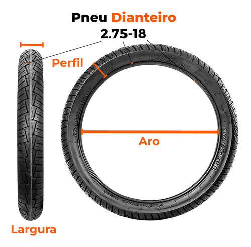 Par Pneu Ybr 125 275-18 + 90-90-18 Winner Maggion