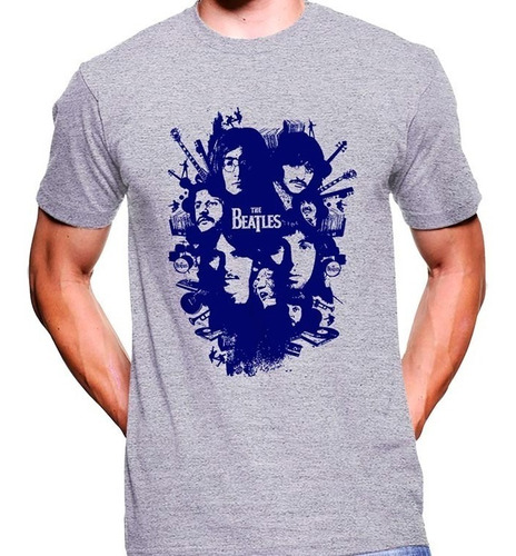 Camiseta Premium Dtg Rock Estampada The Beatles 01