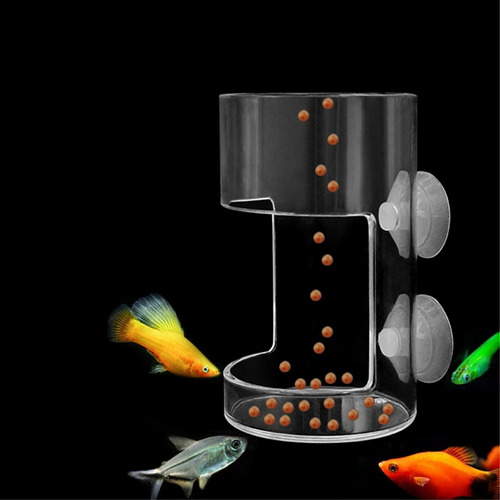 (rd) Comedero Flotante Y Hundido Para Peces Que Ahorra Espac