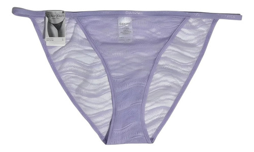 Pantie Calvin Klein Lila Comoda De Encaje Mujer - Original