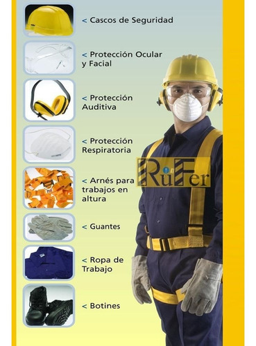 Imagen 5 de 6 de Mameluco De Trabajo Rufer Gabardina Azul Negro 62al64