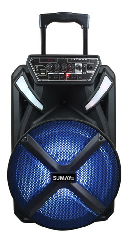 Caixa D/som Sumay Portátil Xprime 600w C/bluetooth Microfone