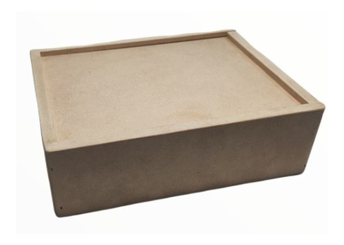 Caja De Fibrofácil (mdf) Con Tapa Corrediza 20x16x6 Cm