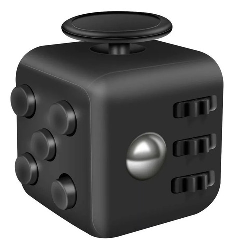 Cubo Anti Estrés. Ayuda A Calmar La Ansiedad Y El Estrés. Color Negro