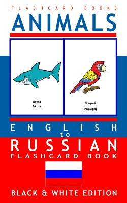 Libro Animals - English To Russian Flash Card Book: Black...