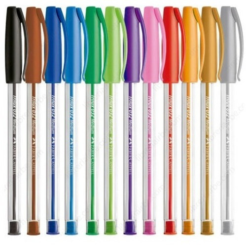 Boligrafos Pasta 12 Colores Faber Castell Trilux