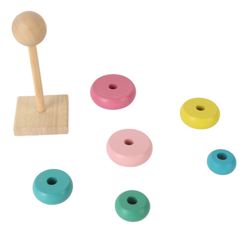 Juguete Apilable De Madera Para Bebés, Educativo, Colorido