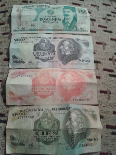 Billetes De Uruguay Antiguos