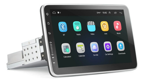 Multimídia Tela Giratória 1 Din 9 Pol Android Carplay Wifi