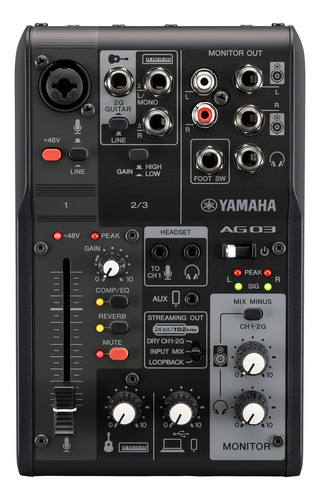 Consola Mixer Para Streaming Ag03mk2b Yamaha Yamaha Ag03mk2b