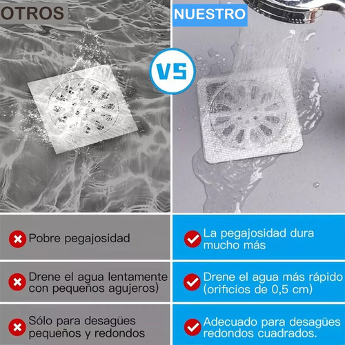 100 Atrapa Pelusas Desechables Para Desagüe De Ducha Desagüe