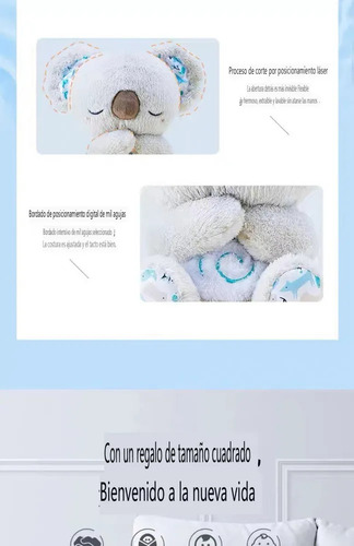 ! 1 Lindo Muñeco Koala Que Respira Música Luminosa Y Duerme