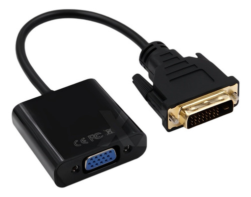 Adaptador Cable Dvi A Vga De 24 + 1 25 Pines A 15 Pines