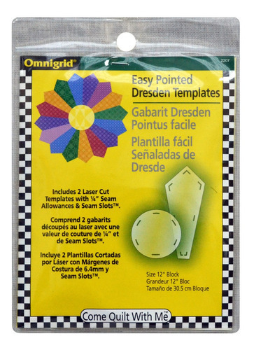 Plantilla Desdren Para Quilting Y Patchwork - Omnigrid 2207