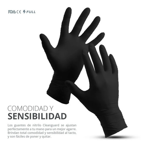 Imagen 6 de 8 de 100 Pcs De Guantes De Látex Desechables Para El Hogar Negro