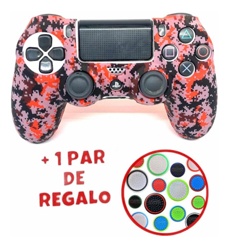 Funda Silicon Control Ps4 Slim Pro Protector 2 Gomas Thumb 