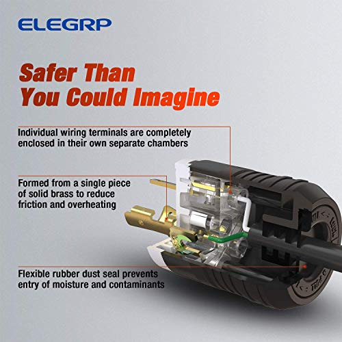Enchufe De Bloqueo Elegrp Nema L6-20p, Generador De 20 Amper