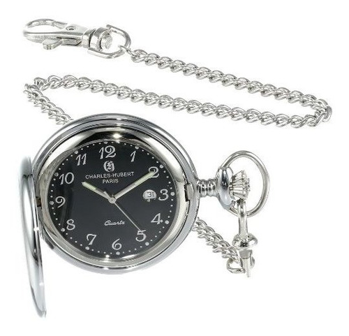 Reloj De Bolsillo De Acero Inoxidable 3599-b.