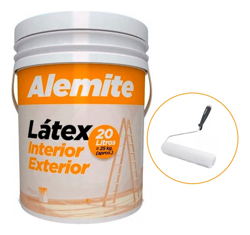 Combo Latex Int-ext Alemite Mate 20l -polacrin + Rodillo 