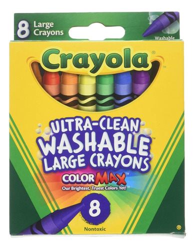 Crayones Lavables Grandes Crayola Ultra Clean X8u Pack X3