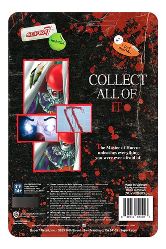 Pennywise It (eso) Super 7 Reaction Blood Splatter Monster