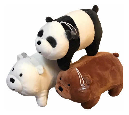 Peluches Osos Escandalosos We Bare Bears Set 3 Piezas Cool!