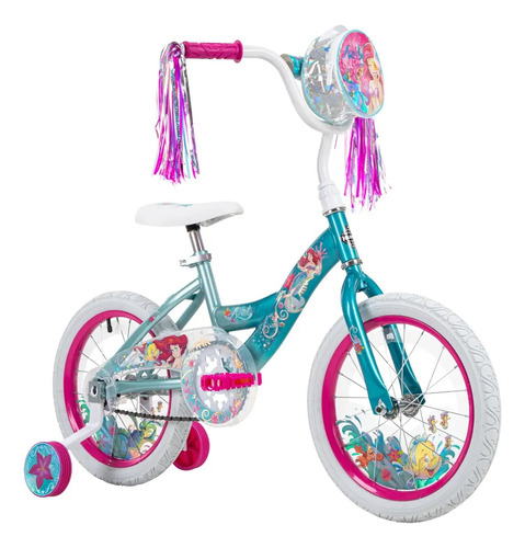 Bicicleta Huffy Rodada 16 Disney Princesas Ariel Ez Build Ms