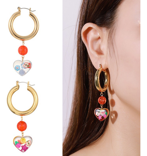 Aretes Mujer Dulces Frutas Tropicales Largos Joyería Regalo