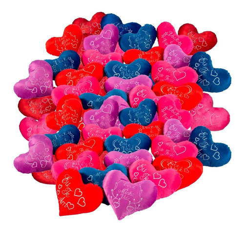 Corazón de felpa bordado, 28 x 22, frases apasionadas, color rosa, diseño de tela Mi corazón late rápido por ti