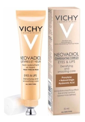 Rejuvenescedor Contorno Dos Olhos Neovadiol 15ml Vichy Tipo de pele Peles maduras que apresentem rugas e sinais de flacidez ao redor dos olhos e dos lábios