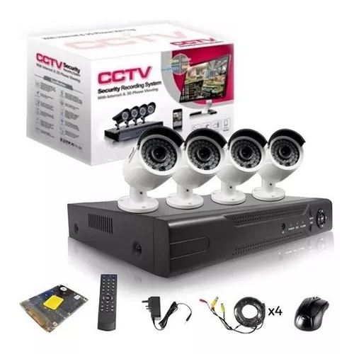 Kit Cámaras de seguridad CCTV Provision 1080p Full HD 4 cámaras y  accesorios + Disco duro 500GB Provision-ISR PAK4LIGHTCC2MP+500gb