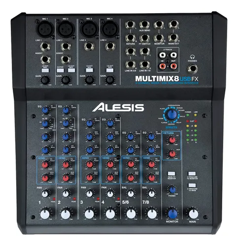 Mezclador Alesis Multimix 8 Usb Fx 8 Canales Con Efectos Int