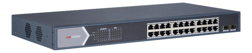 Switch Poe 24 Portas Gigabit Hikvision Ds-3e0526p-e/m +1 Sfp