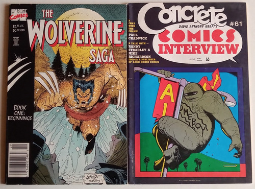 Comic Historieta Wolverine Saga 1 + Concrete + Poster