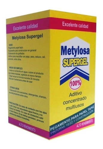 Metylosa Pega Papel Tapiz Supergel Metylan Original100% 50gr