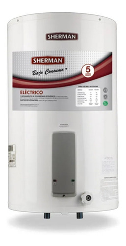 Imagen 1 de 4 de Termotanque Electrico Sherman 55 Litros Blanco Tecc055esh Cu