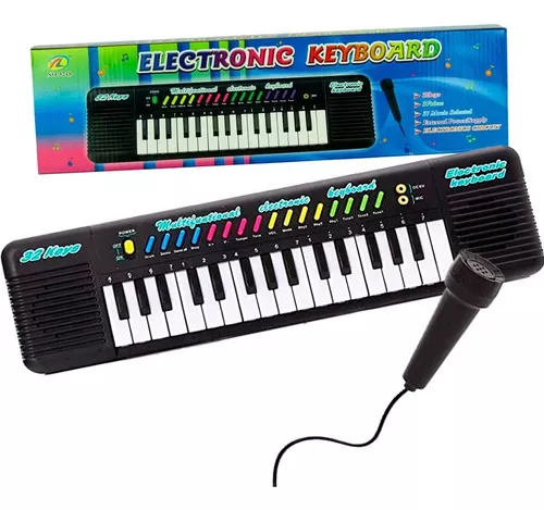 Teclado Infantil Custom Kids 44 Teclas Preto Com Microfone - King Musical -  Instrumentos Musicais e Escola de Música