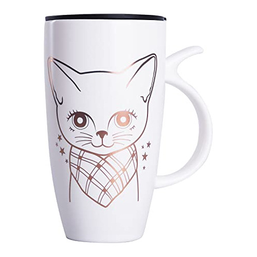 ## Whjy 20oz ## Gran Taza De Café De Cerámica De Gato K39jv