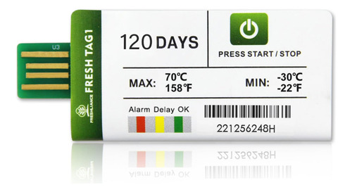 Registrador Dato Temperatura Usb Punto Cubierta Alta Dia