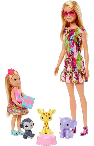 Imagen 1 de 5 de Muñeca Barbie Y Chelsea Fiesta Cumpleaños Gtm82 Bestoys