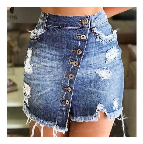 T Summer Plus Size Shorts Falda De Mezclilla For Mujer