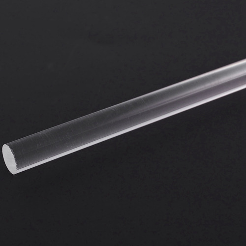 6 Peças De Barra De Acrílico De Perspex Redonda Transparente