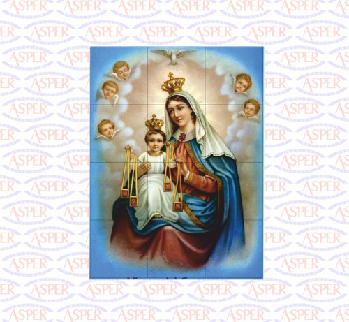 Mayolica Azulejo Exterior/interior 60x80 Virgen Del Carmen A