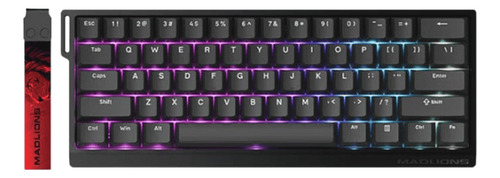 Teclado Madlions 60he Preto, Switch Magnético Amber Pro Cor De Teclado Preto