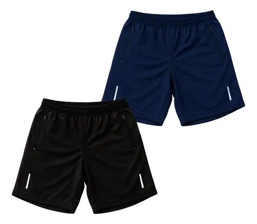 Kit 2 Bermuda Masculina Chimpa Dry Fit Short Com Zíper Bolso Kit 2 G