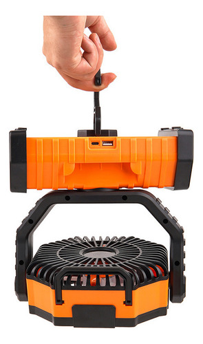 Ventilador De Camping Recargable De 20000 Mah Con Luz Led