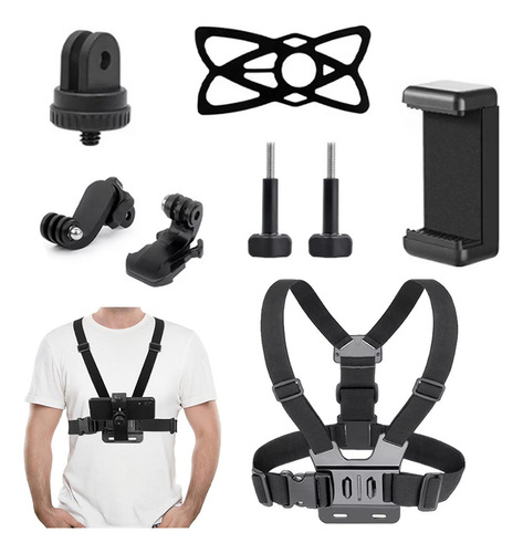 Arnes Genérica para pecho accesorio para cámara GoPro color negro