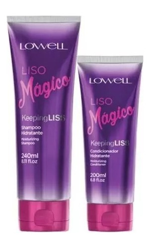 Kit Liso Mágico Lowell Sh + Cond Efeito Liso Sem Química